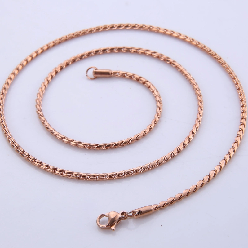 Fashion Accessories Stainless Steel Cobra Chain Jewelry for Custom Necklace