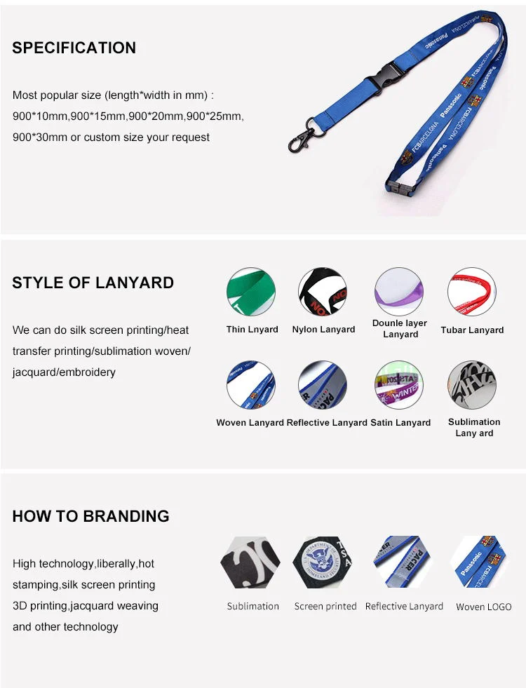 Wholesale Custom Cheap Eco-Friendly Polyester Full Color Printed Aviation Lanyards with Logo