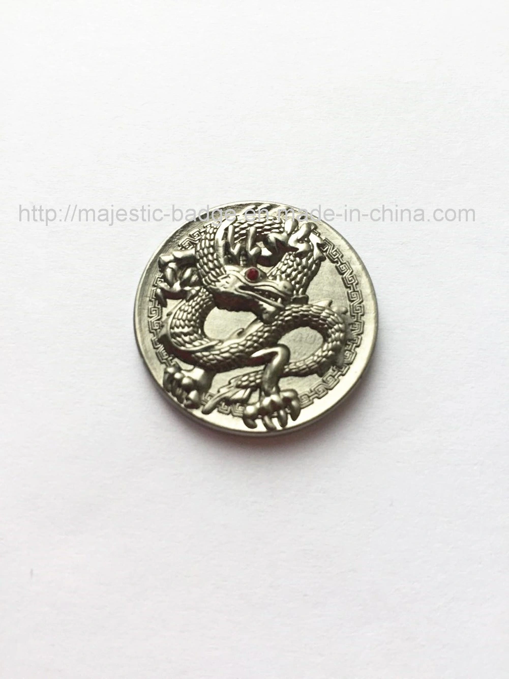 Custom 3D Dragon Antique Silver Plating Metal Golf Ball Marker (Hz 1001 G011)