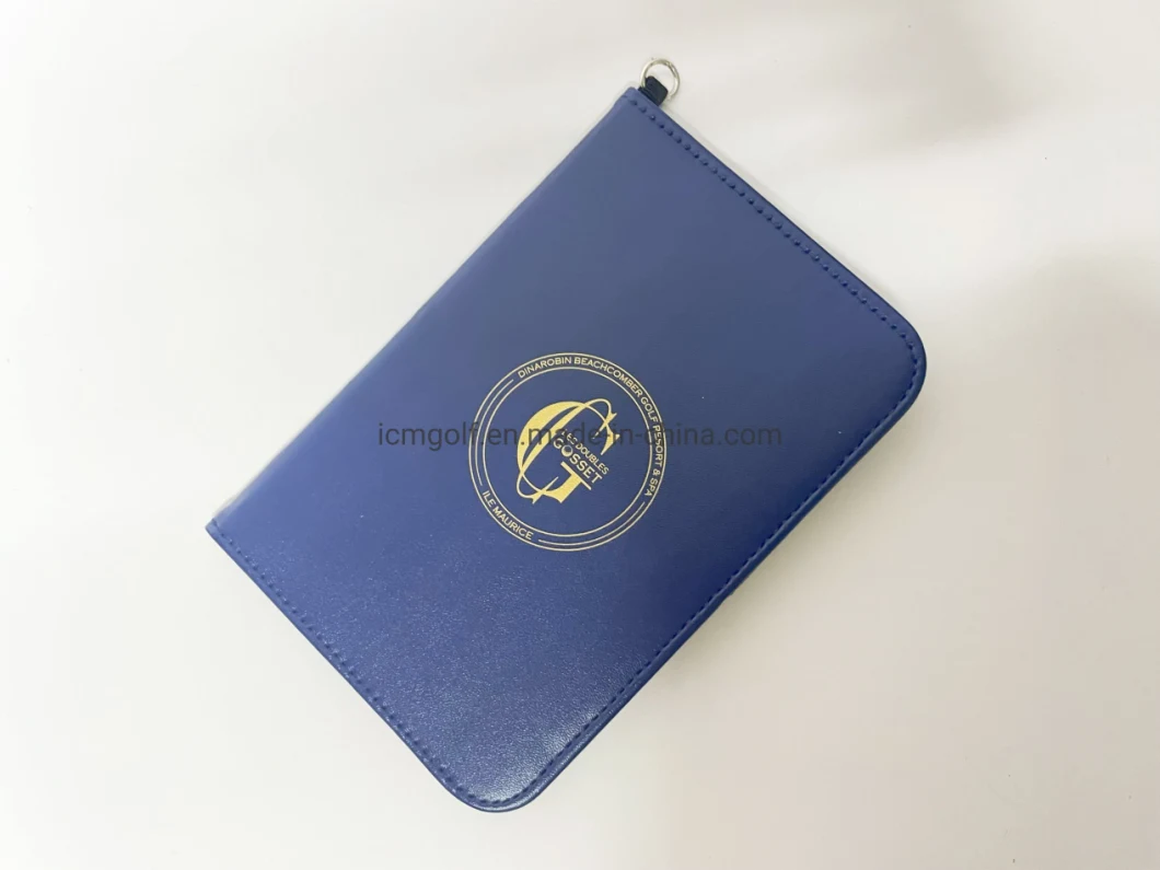 PU Leather Golf Scorecard Holder Golf Yardage-Book Holder for Golf Events