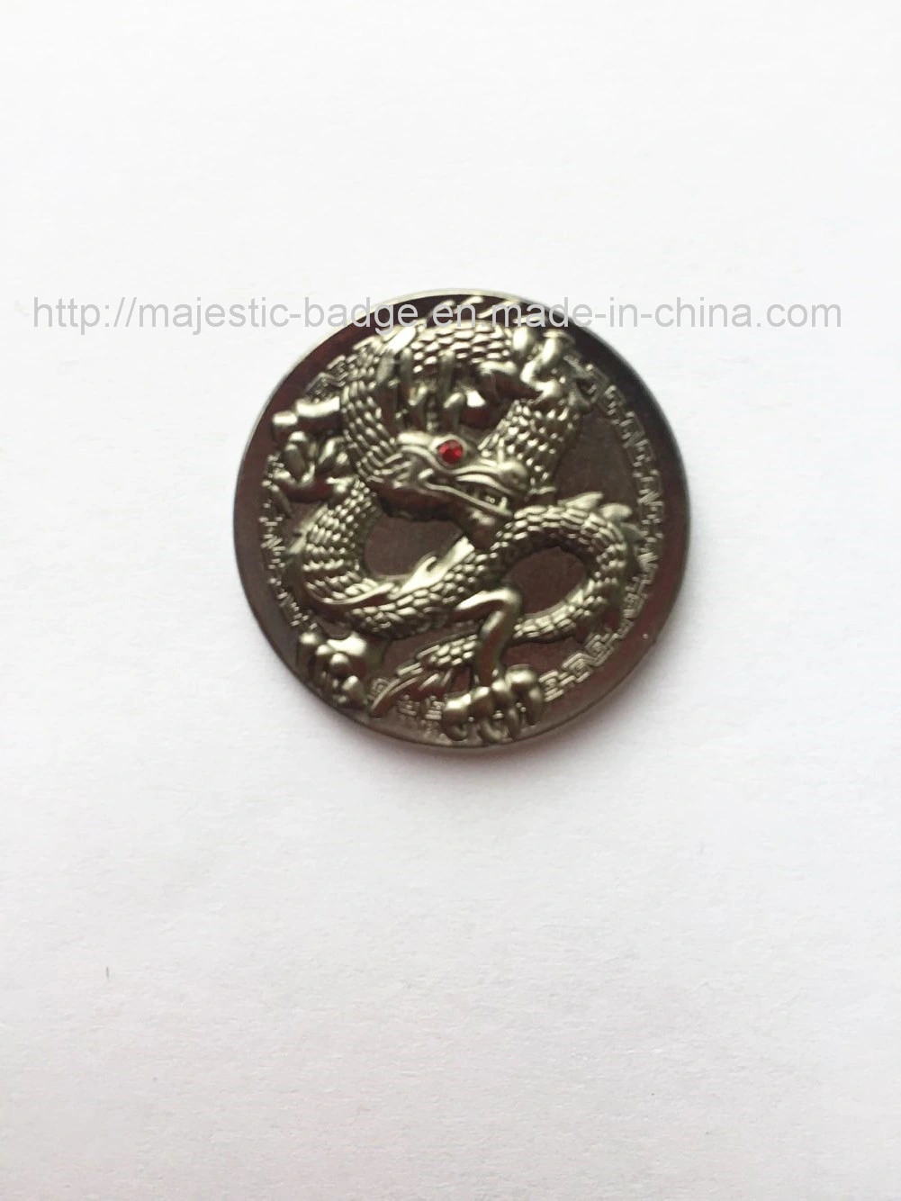 Custom 3D Dragon Antique Silver Plating Metal Golf Ball Marker (Hz 1001 G011)